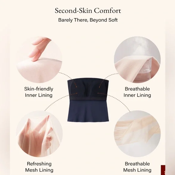 NWT OGL Eco-SkinKiss® Non-slip Essential Tube Brami Top - Midnight Navy Size S - Picture 16 of 16